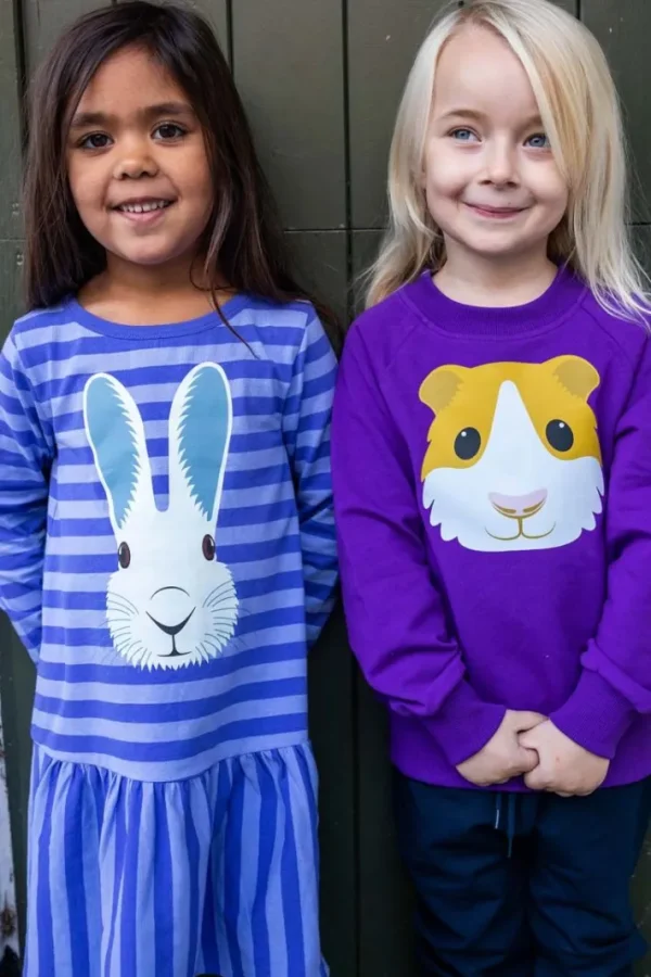 Dyrzanzi LS Dress AOP/STRIB Cold Purple/Ice Viola VILDKANIN