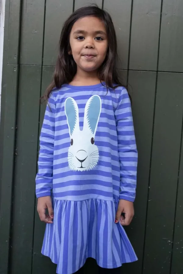 Dyrzanzi LS Dress AOP/STRIB Cold Purple/Ice Viola VILDKANIN