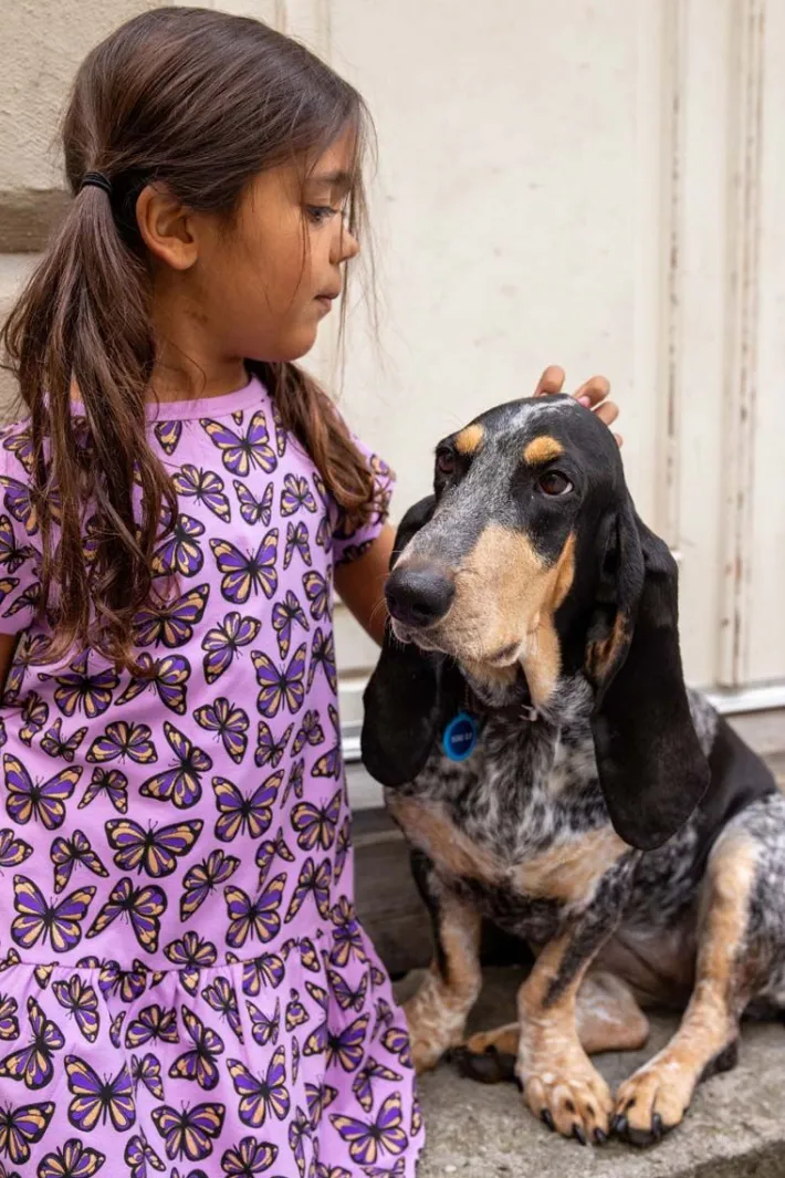 dyrzanzi_ss_dress_aopstri_1.webp Dyrzanzi SS Dress AOP/STRIB Soft Viola FLUTTER