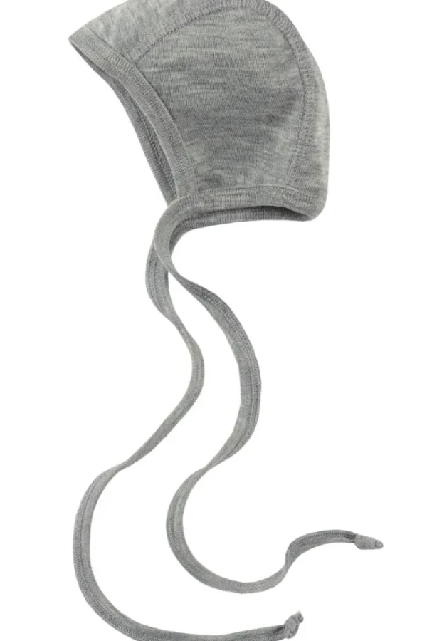 Engel Wool Natur Baby Bonnet GOTS Lt Grey Melange