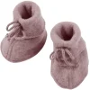 Engel Wool Natur Baby Bootees Rosewood Melange