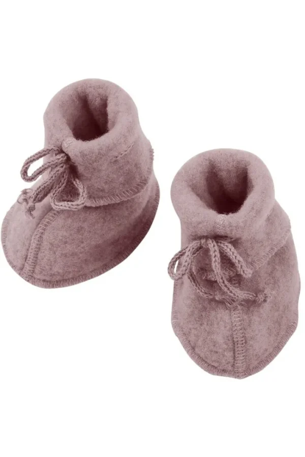 Engel Wool Natur Baby Bootees Rosewood Melange