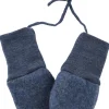 Engel Wool Natur Baby Mittens Blue Melange