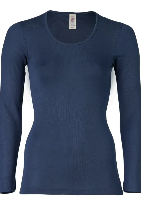 Engel Wool Natur Ladies Shirt LS Navy