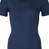 Engel Wool Natur Ladies Shirt SS Navy Blue