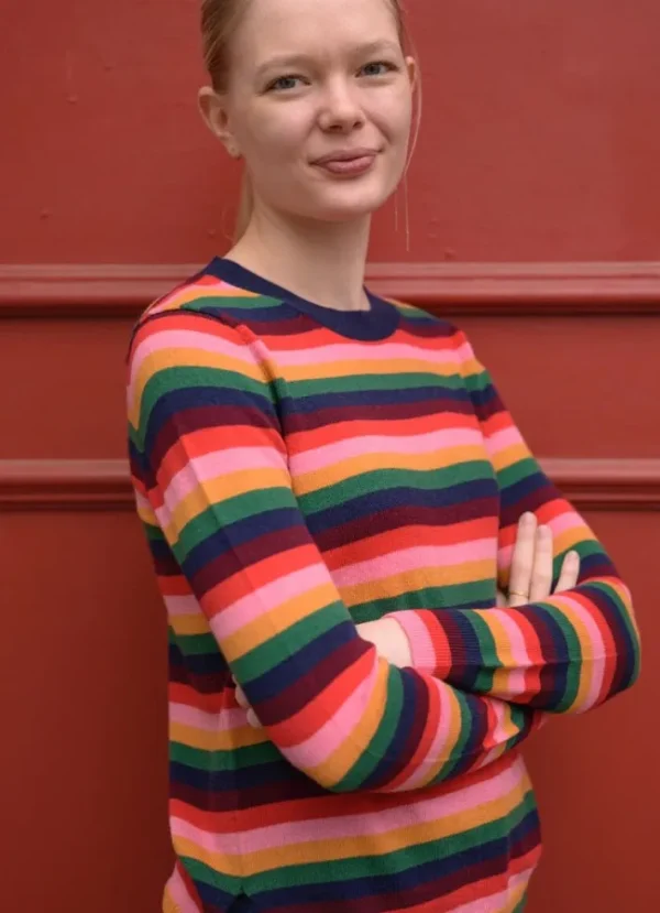 ESS - Cashmere Kiss Sweater Fuzzy Rainbow