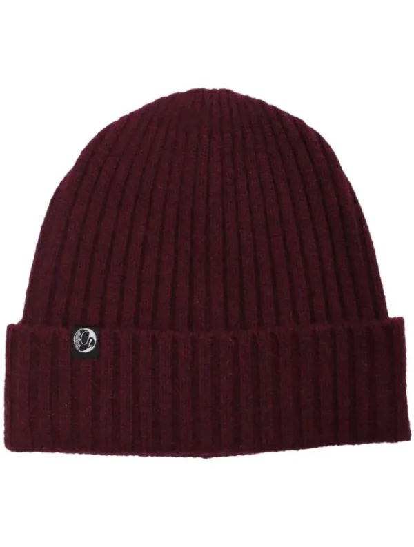 ESS - Cashmere Rib Beanie Dk Bordeaux
