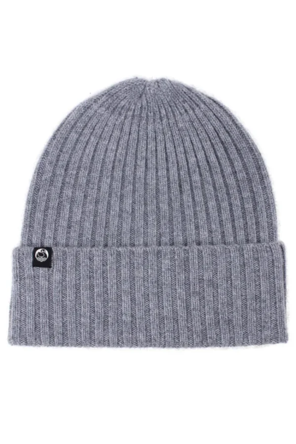 ESS - Cashmere Rib Beanie Grey