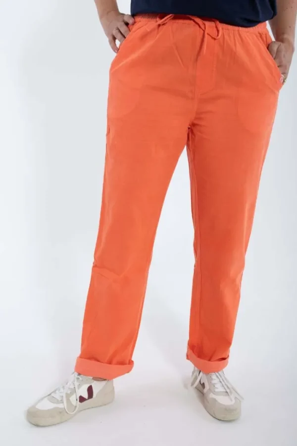 ESS - Daneliseleje Cord Pants Bright Coral