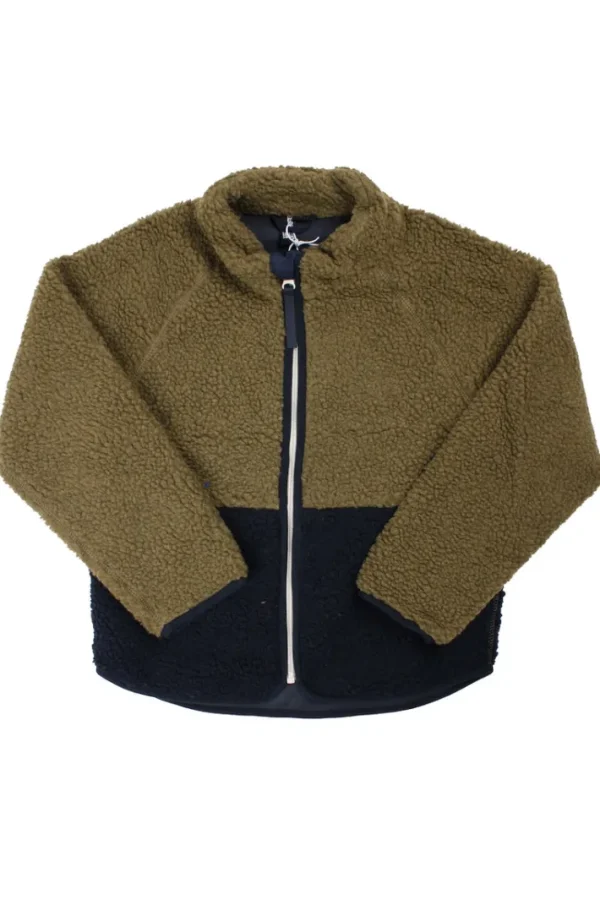 ESS - Danetalent Fleece Jacket Khaki/ Dk Navy