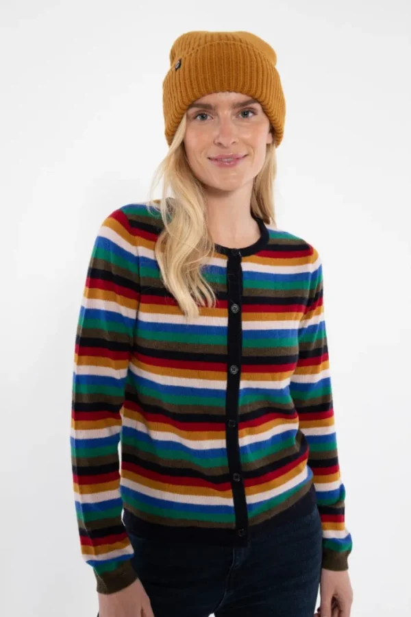 ESS - Forget me not Merino Cardigan Royal Stripe