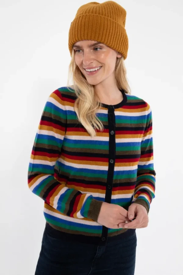 ESS - Forget me not Merino Cardigan Royal Stripe