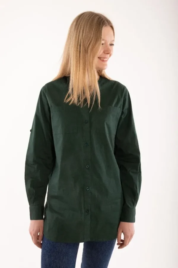 ESS - Joy Poplin Shirt Black green