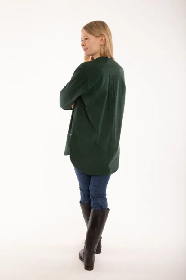 ESS - Joy Poplin Shirt Black green