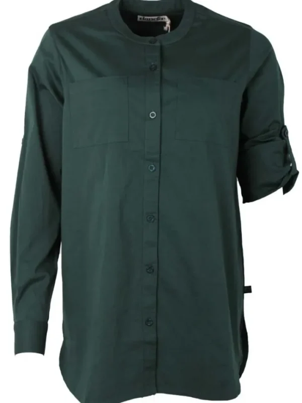 ESS - Joy Poplin Shirt Black green