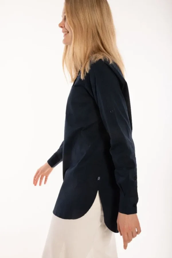 ESS - Joy Poplin Shirt Navy