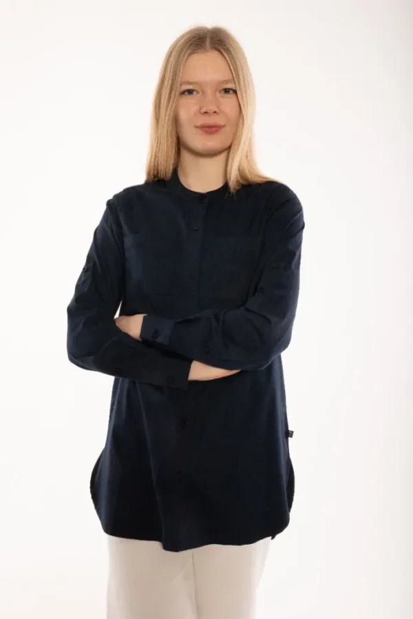 ESS - Joy Poplin Shirt Navy