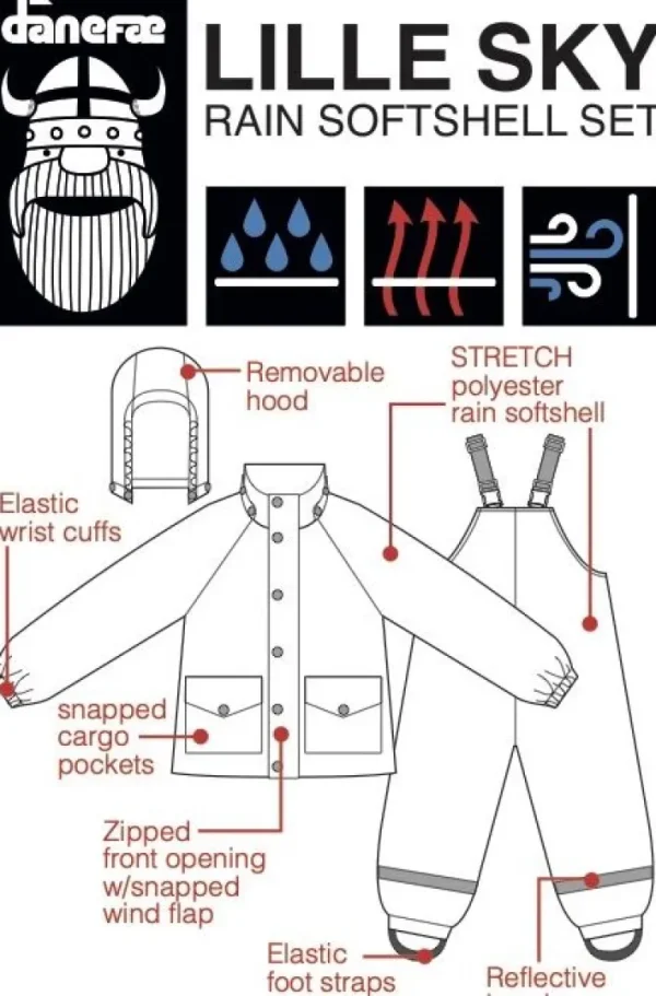 ESS - Lille Sky Rain Set Dark Red