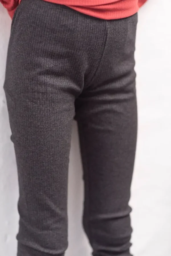 ESS - ORGANIC Danesirup Leggings Dark Hthr Grey