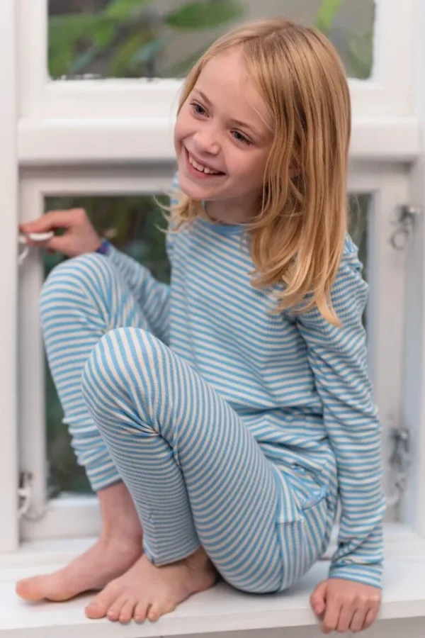 ESS - ORGANIC Danesirup Leggings Baby blue/Chalk