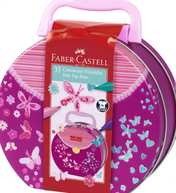 Faber Castell Tusser Connector Håndtaske ASS. Colors 33 Stk