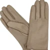 Fleeceforet Læderhandsker Taupe