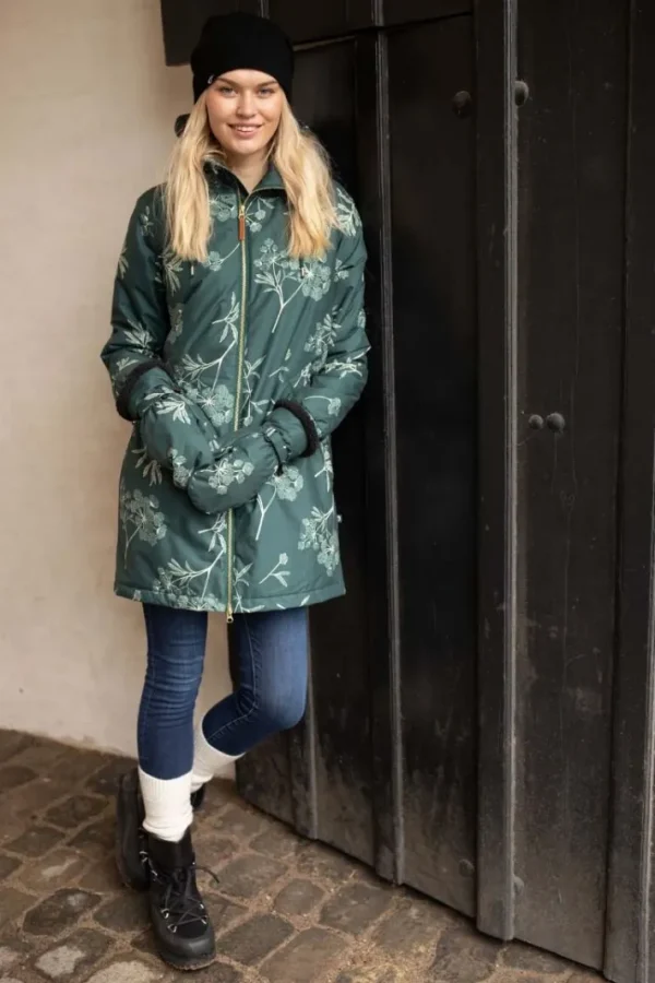 Gurli Winter Parka Black green/Light beige HEMLOCK