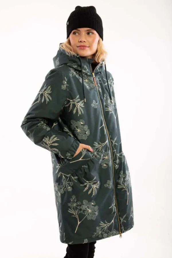 Gurli Winter Parka Black green/Light beige HEMLOCK