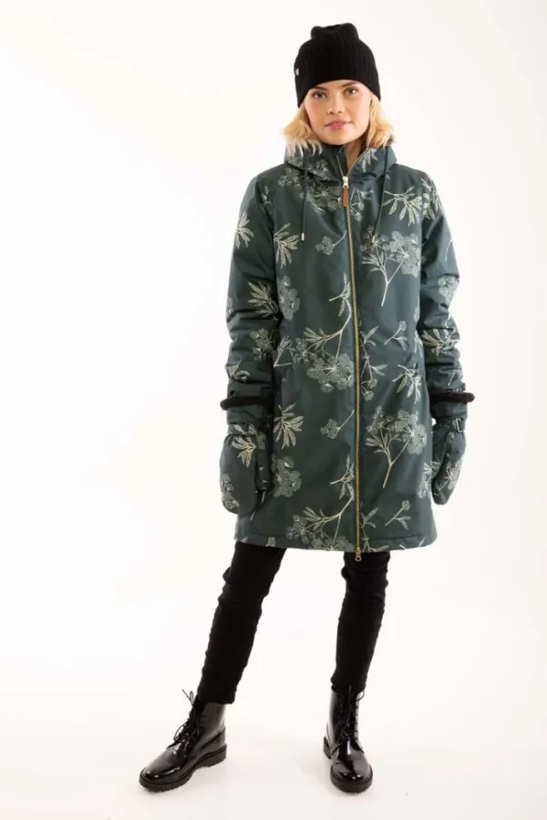 Gurli Winter Parka Black green/Light beige HEMLOCK
