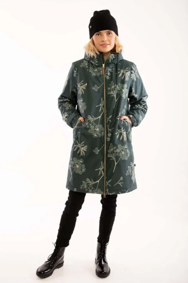 Gurli Winter Parka Black green/Light beige HEMLOCK