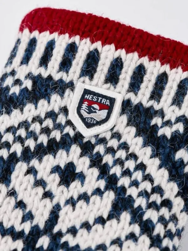 Hestra Nordic Wool Mittens Blue/Off White