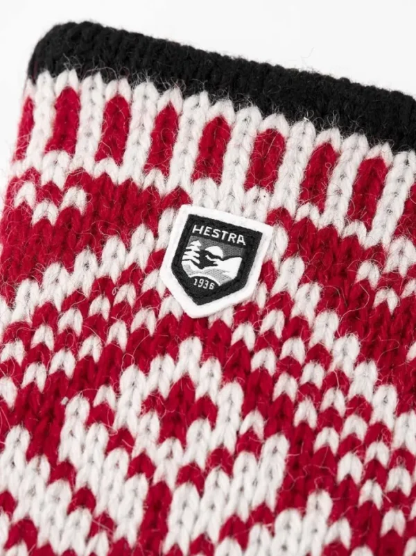 Hestra Nordic Wool Mittens Red/Off White