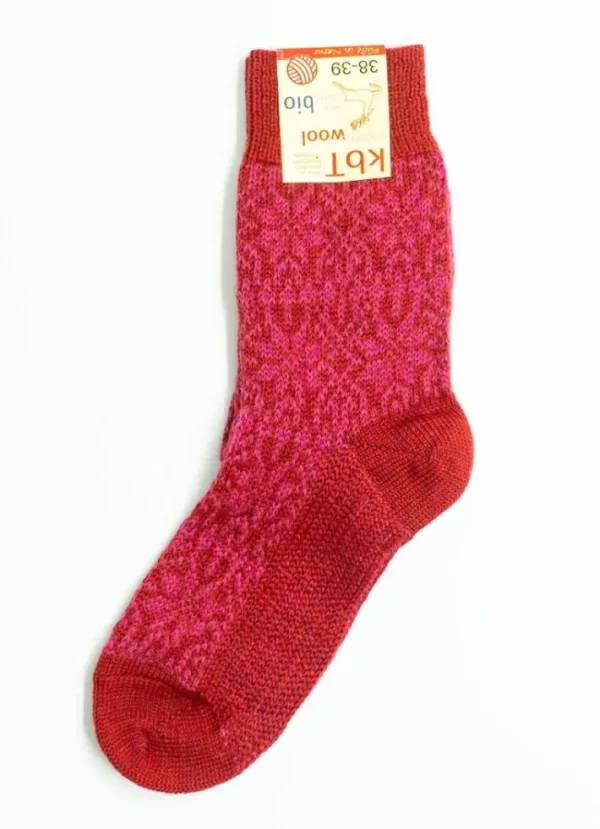 Hirsch Natur Wool Socks Red/Rasberry