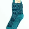 Hirsch Natur Wool Socks Turquoise/Marine