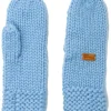 Håndstrikket Merinould Vanter Baby Blue