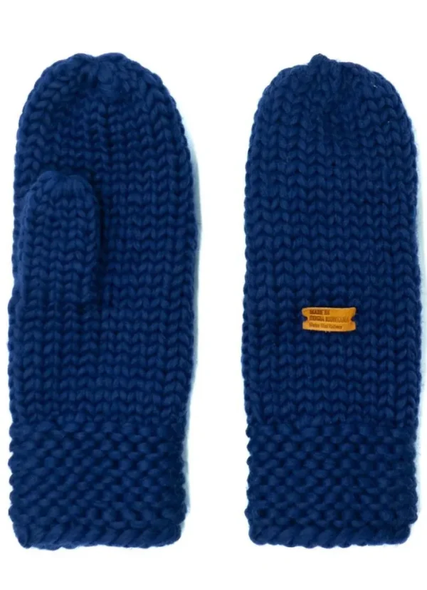 Håndstrikket Merinould Vanter Navy