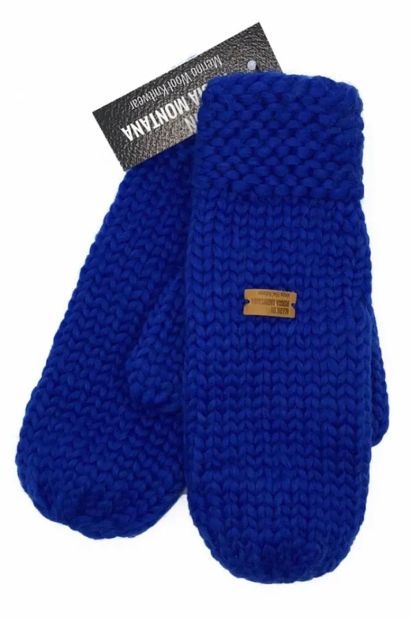 Håndstrikket Merinould Vanter Galaxy Blue