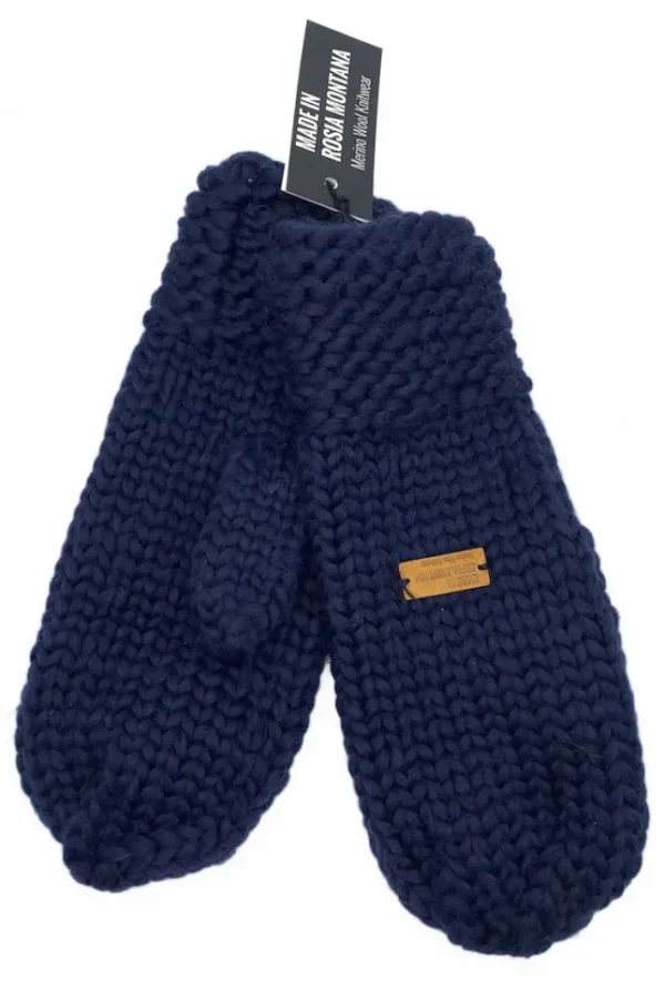 Håndstrikket Merinould Vanter Dress Blue