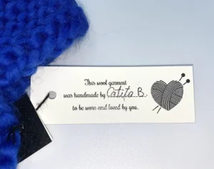 Håndstrikket Merinould Vanter Classic Blue