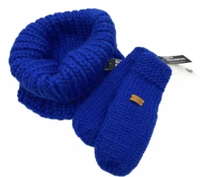 Håndstrikket Merinould Vanter Galaxy Blue