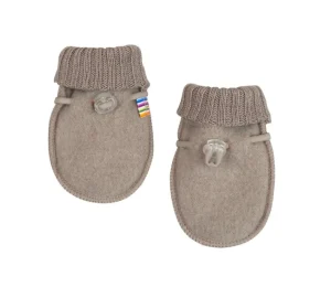 JOHA Baby Mittens Uld Fleece Sesame Melange