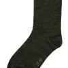 JOHA Wool Socks Thin Green Melange