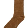 JOHA Wool Socks Thin Rib Kobber