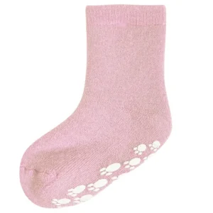 JOHA Wool Socks w.Anti-slip Rosa