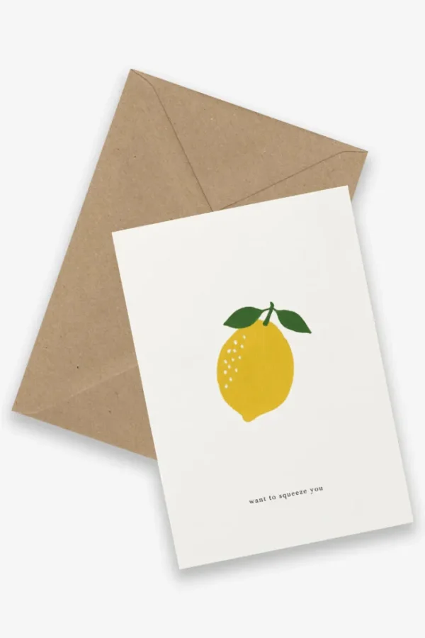 Kartotek Kort-A6 Lemon-Want to squeeze you