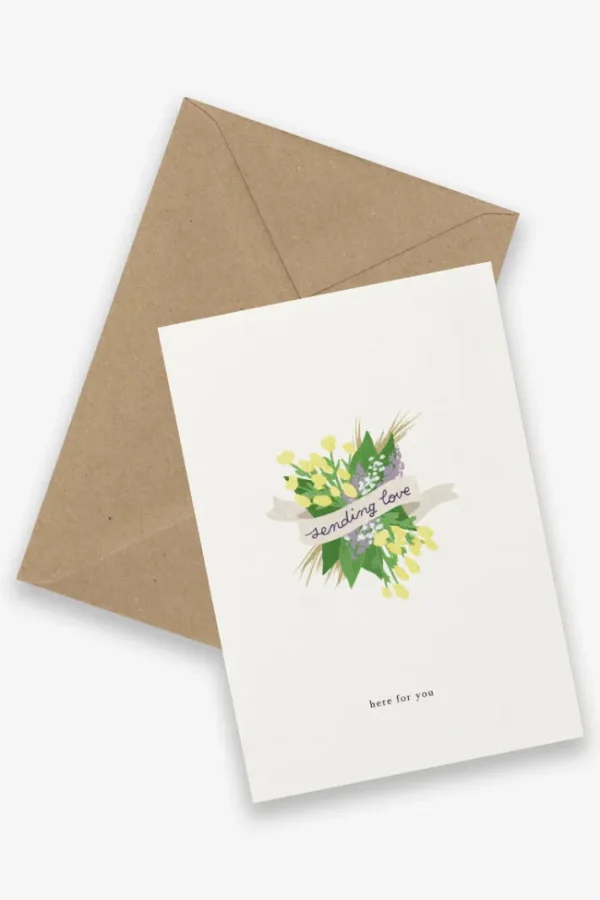 Kartotek Kort-A6 Sympathy Flowers-Here for you