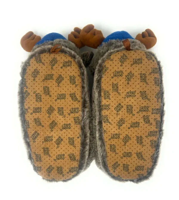 Kid's Animal Plush Non-Slip Slippers Dash the Moose