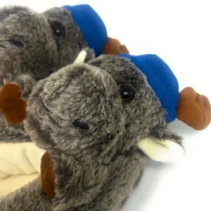 Kid's Animal Plush Non-Slip Slippers Dash the Moose