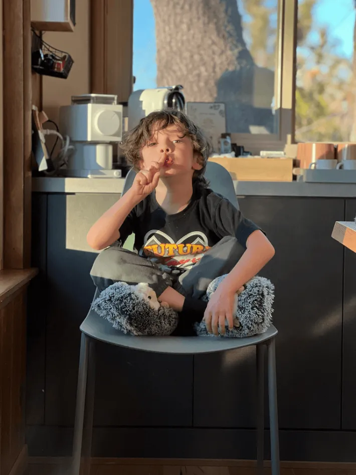 kids_fluffy_novelty_nonsl_4.webp Kid's Fluffy Novelty Non-Slip Slippers Biscuit the Hedge