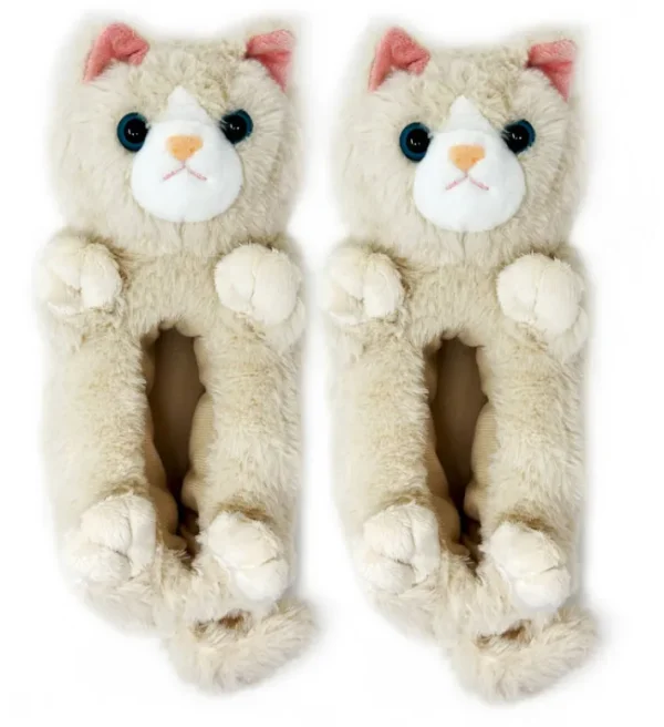 Kid's Funny Animal Plush Non-Slip Slippers Molly the Kitty